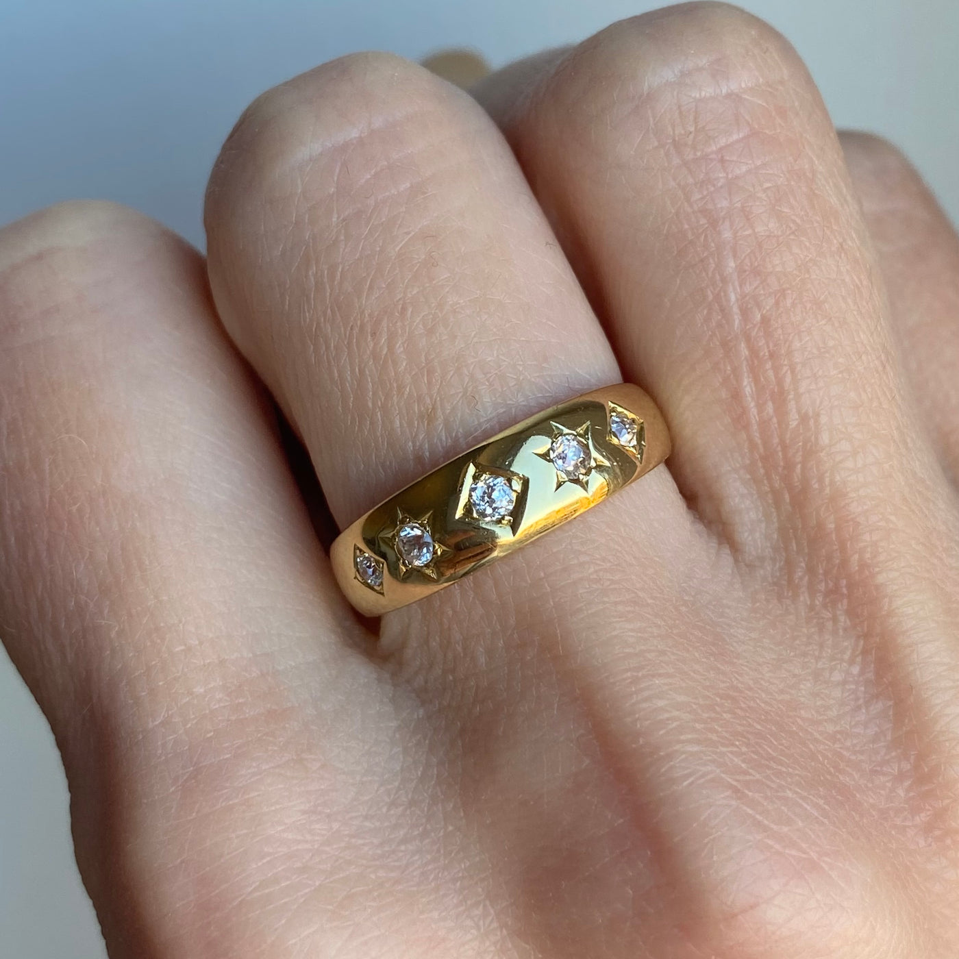 18ct/14ct Gold Starburst Diamond Ring