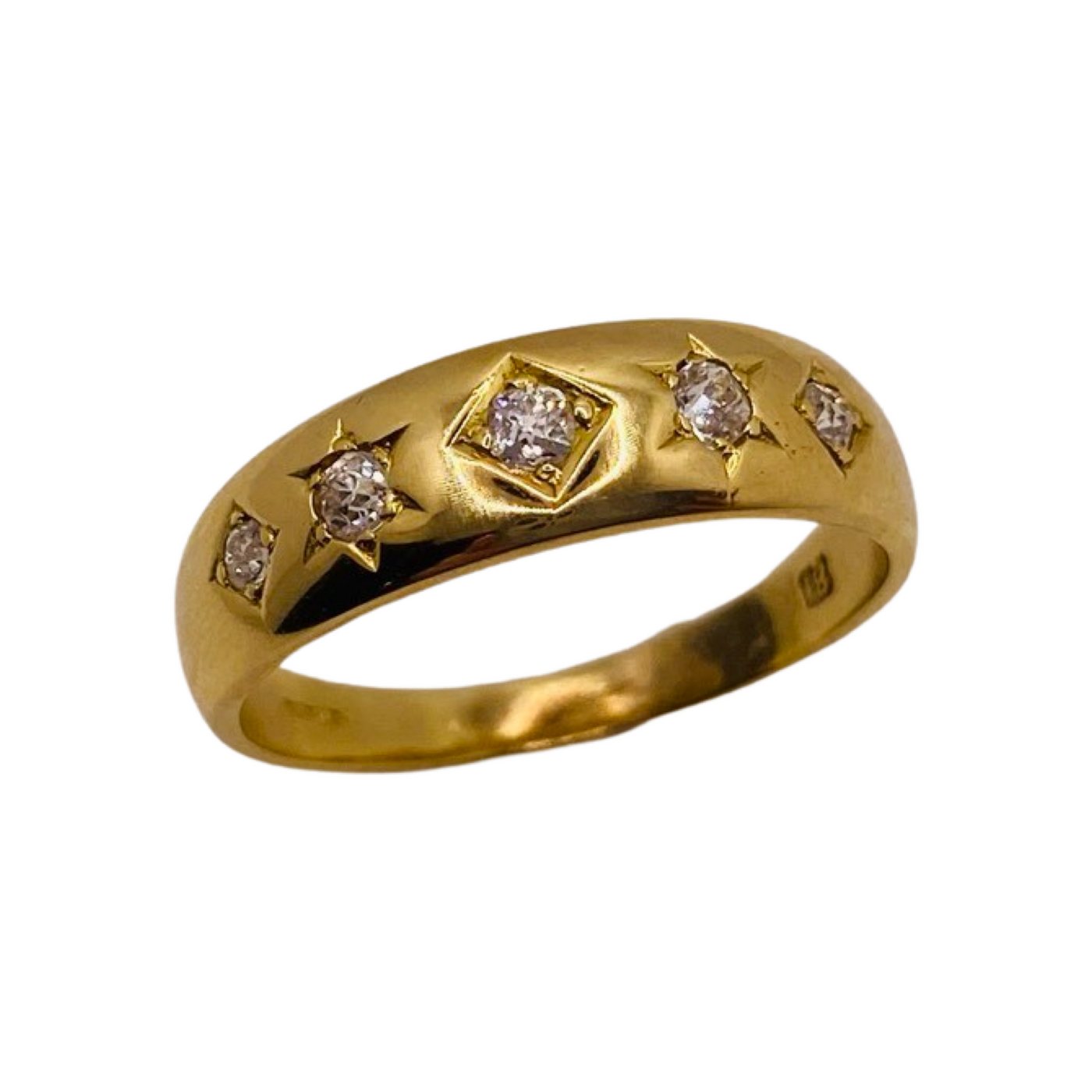 18ct/14ct Gold Starburst Diamond Ring