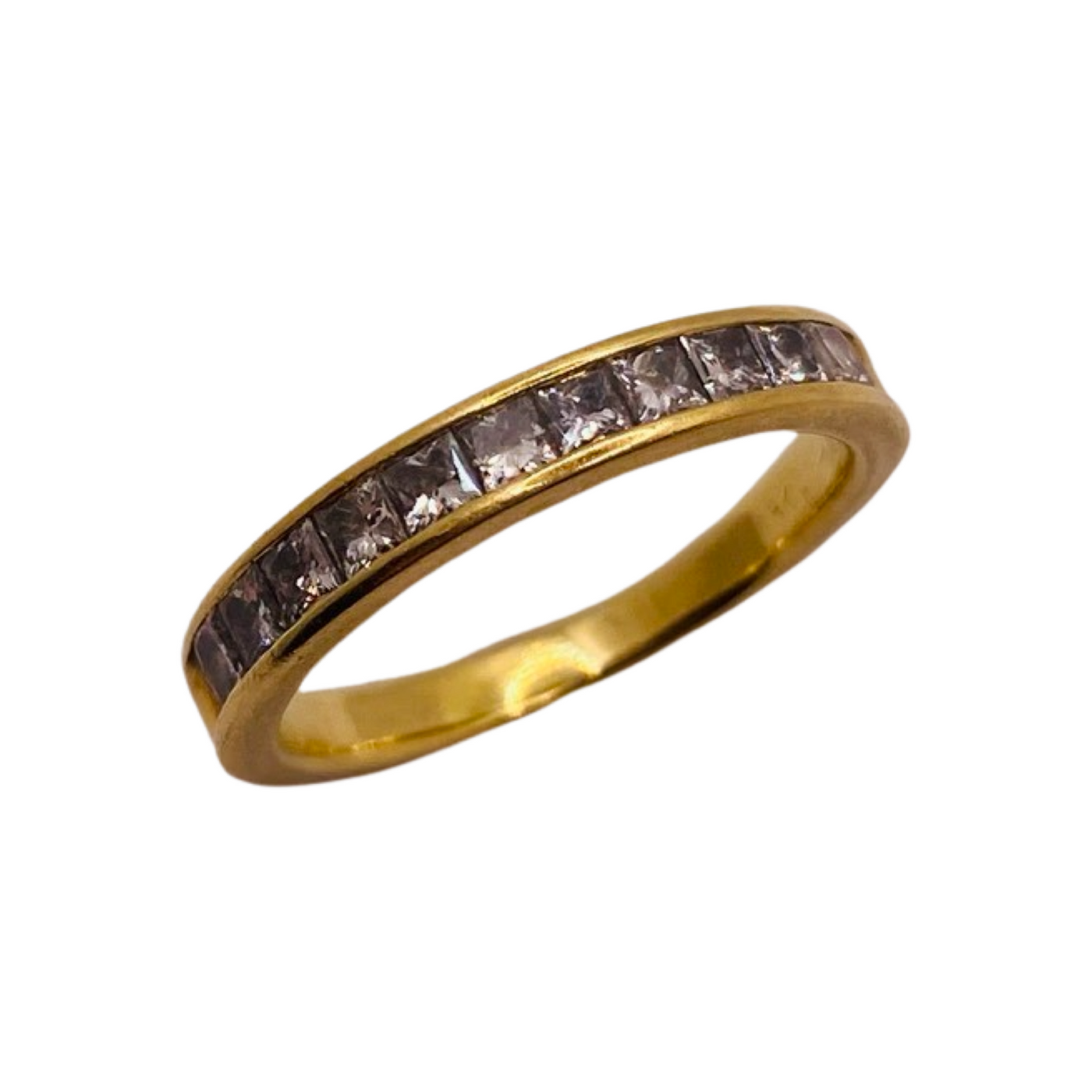 18ct Gold Princess Cut 0.50ct Diamond Half Eternity Ring