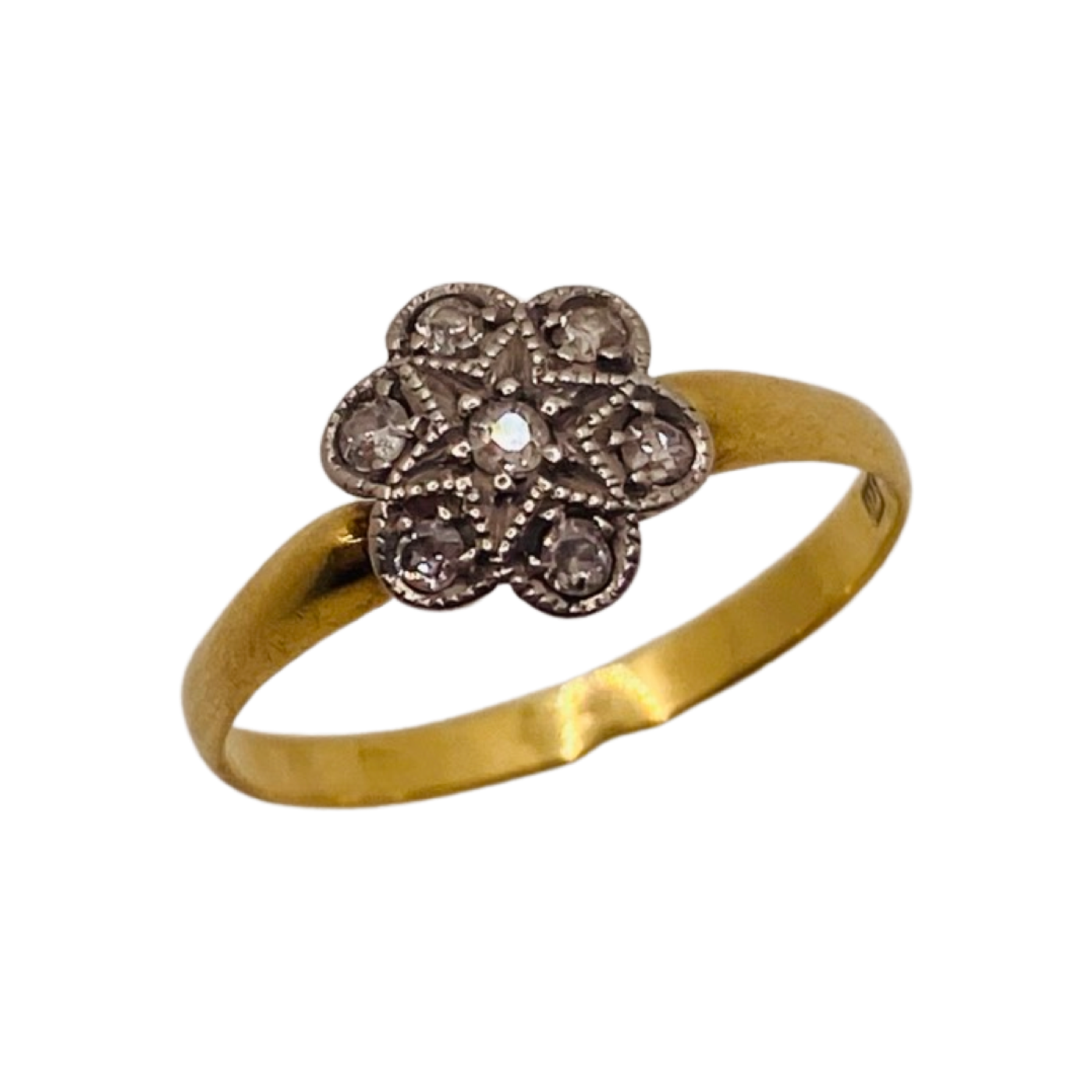 18ct Gold Diamond Daisy Star Ring