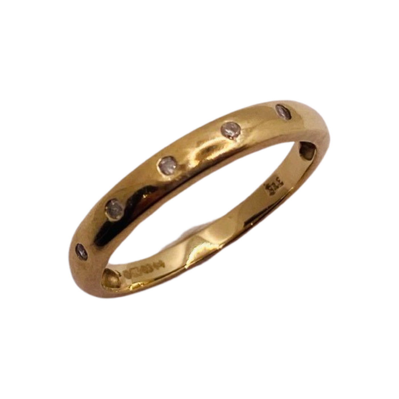 9ct Gold Diamond Etoile Band Rng