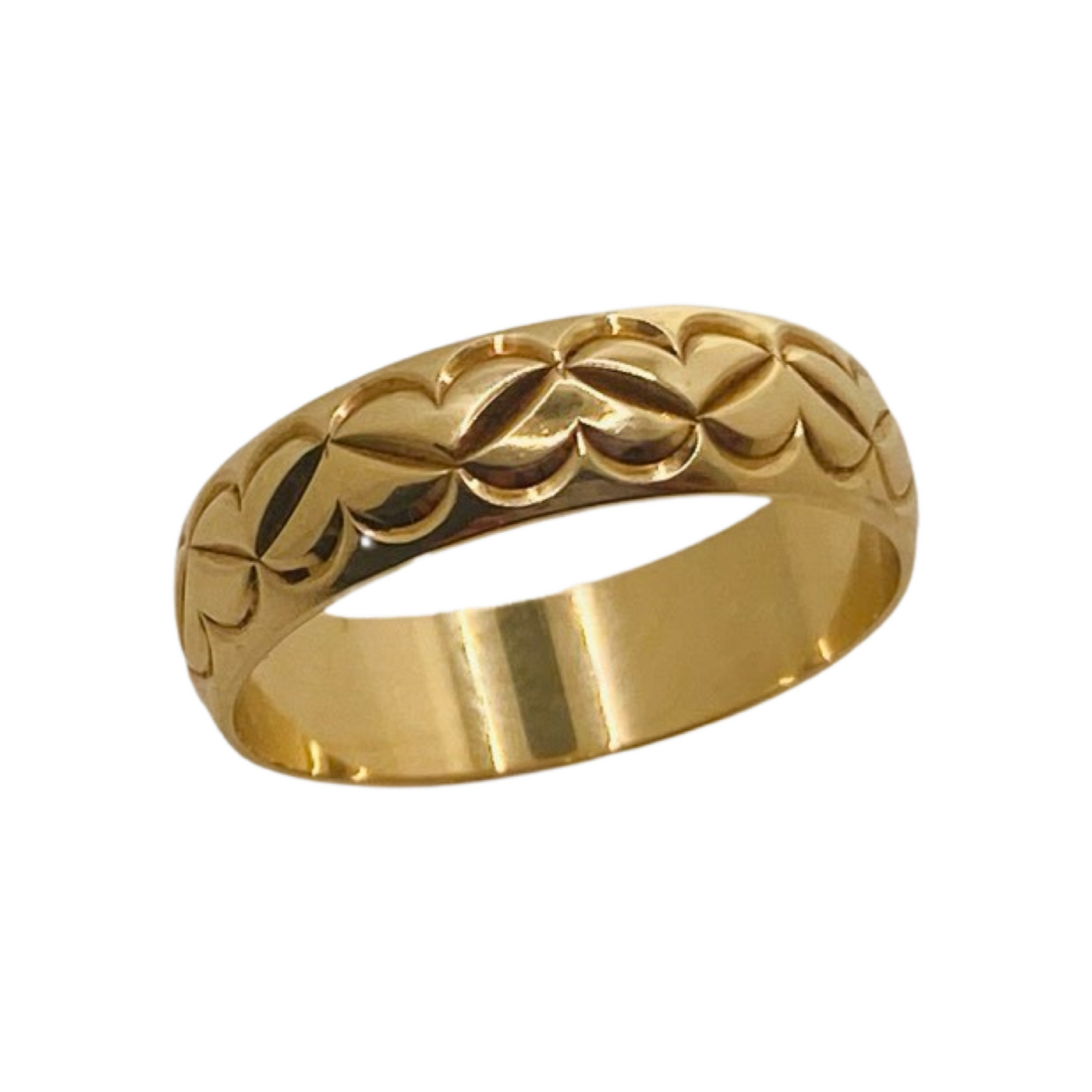 9ct Gold Hearts Band Ring