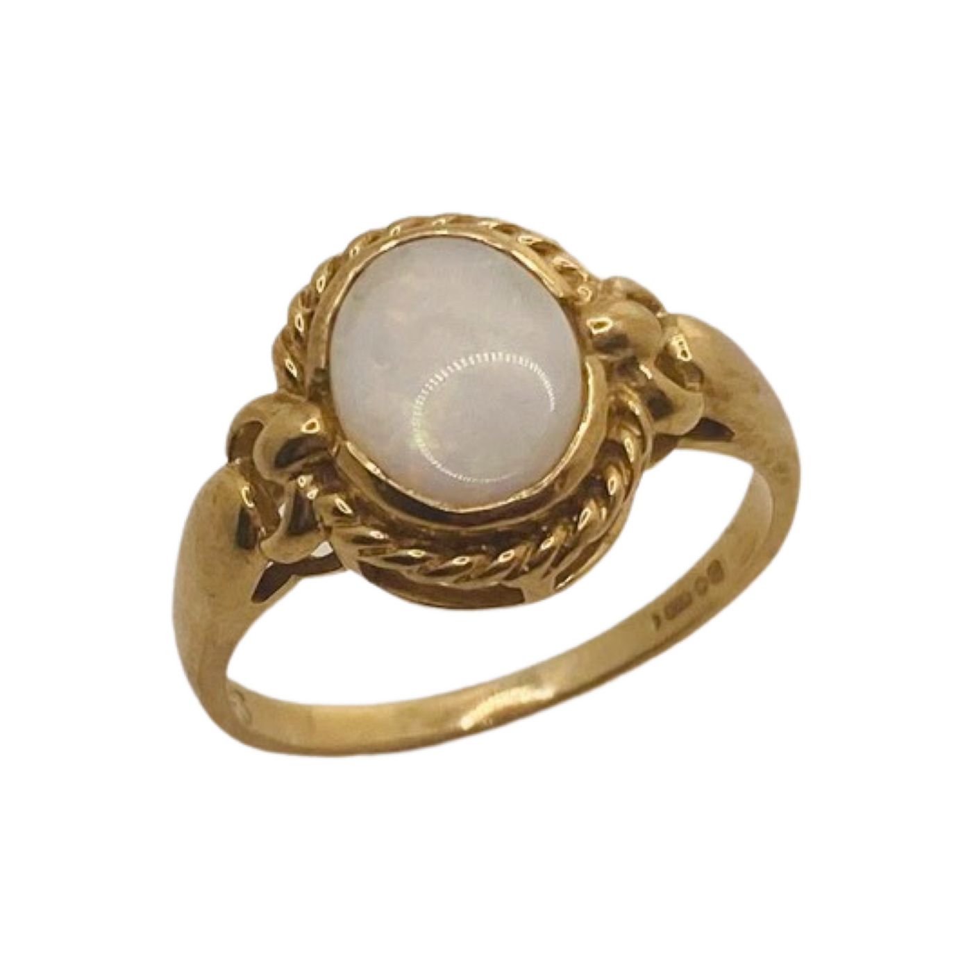 9ct Gold Oval Opal Ring