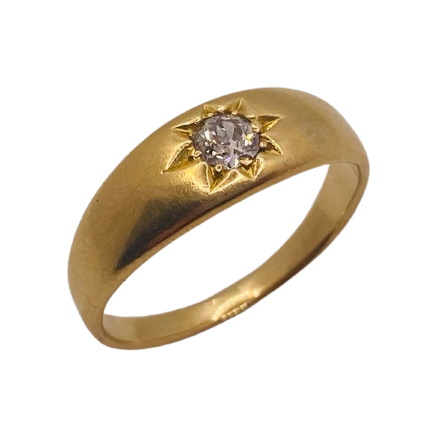 18ct Gold Antique Diamond Starburst Ring