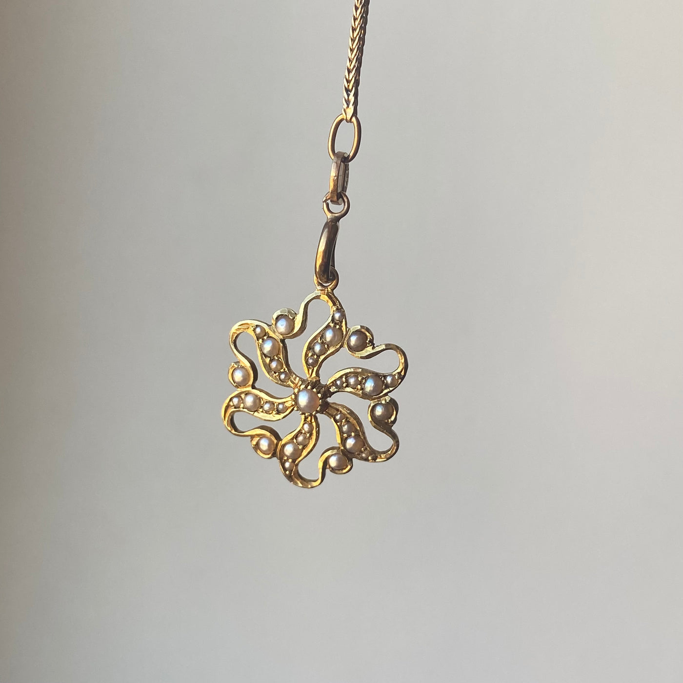 15ct Gold Victorian Pearl Pendant