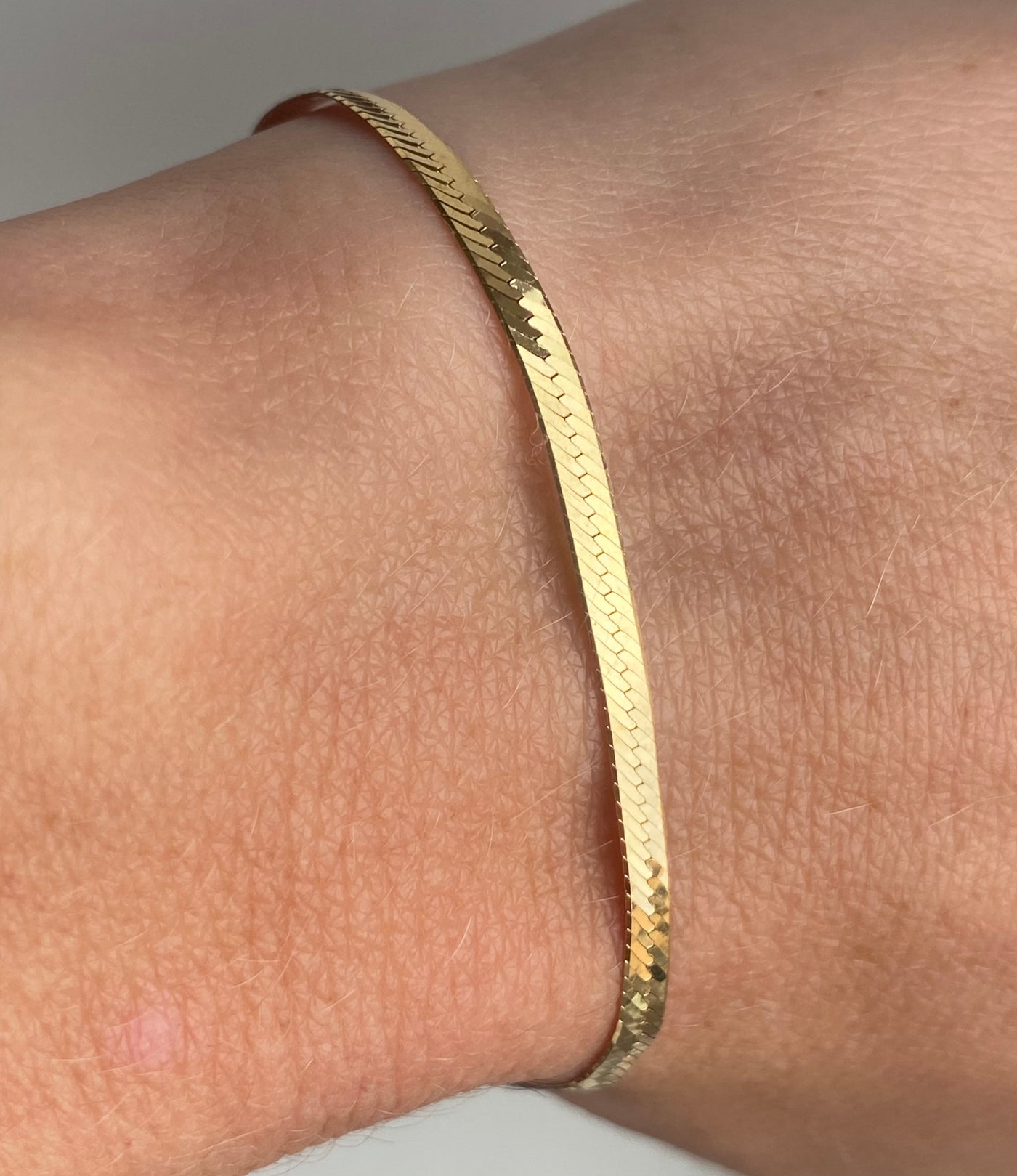 9ct Gold Slinky Herringbone Bracelet