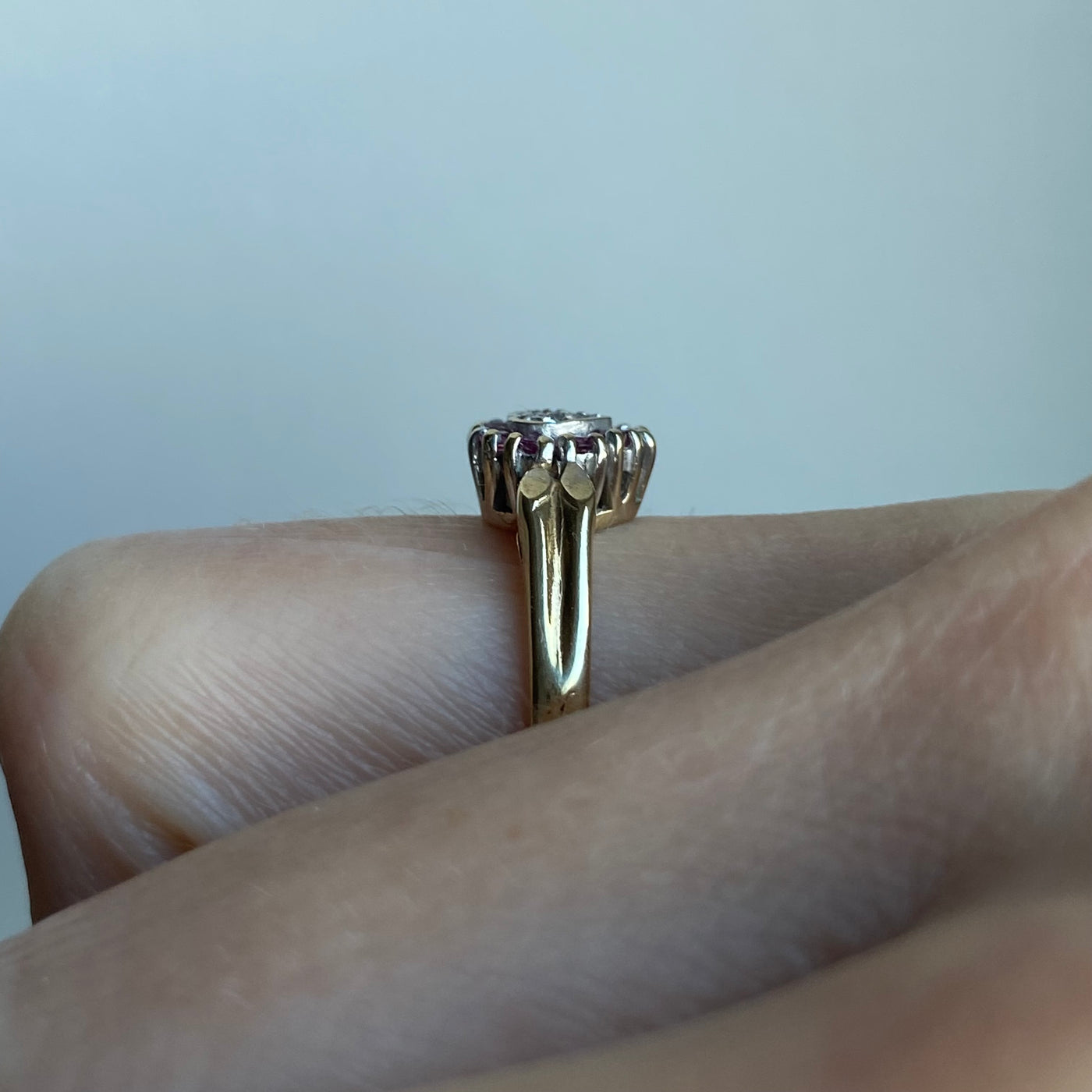 9ct Gold Ruby & Diamond Heart Ring