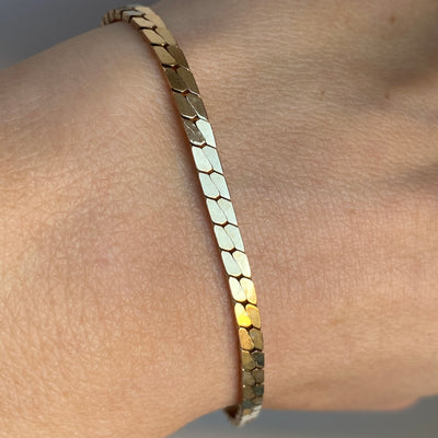 9ct Gold Herringbone Chain Bracelet