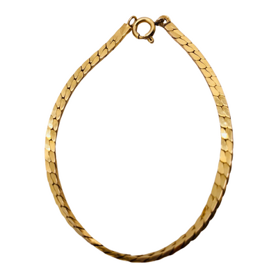9ct Gold Herringbone Chain Bracelet