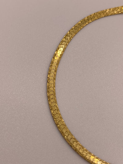 9ct Gold Glittering Herringbone Bracelet