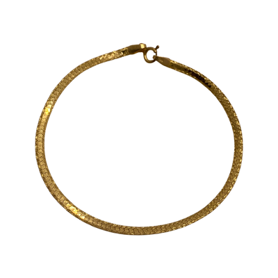 9ct Gold Glittering Herringbone Bracelet