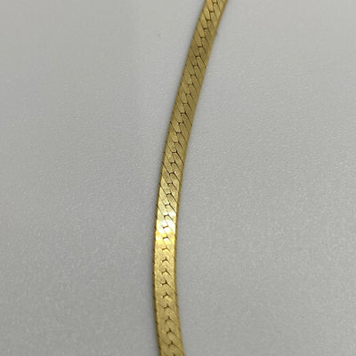 9ct Gold Molten Herringbone Chain Necklace