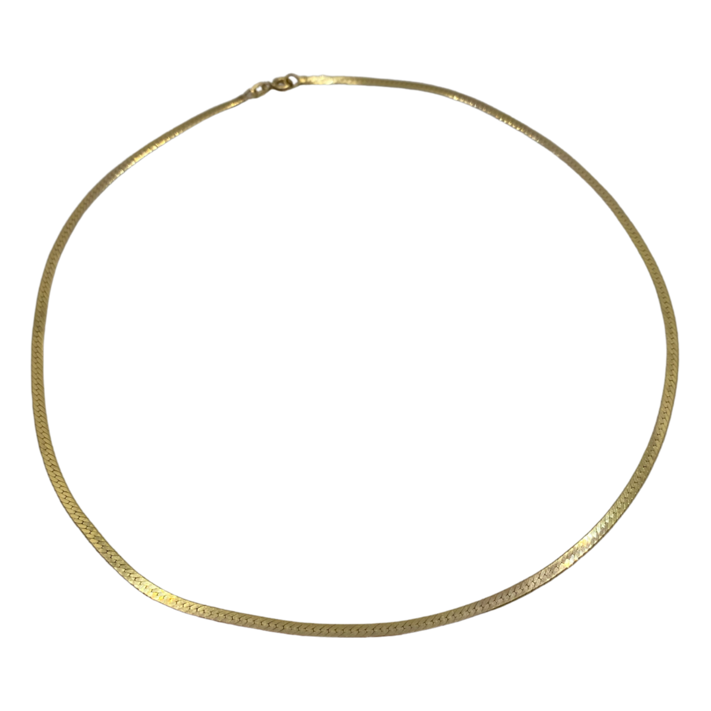 9ct Gold Molten Herringbone Chain Necklace