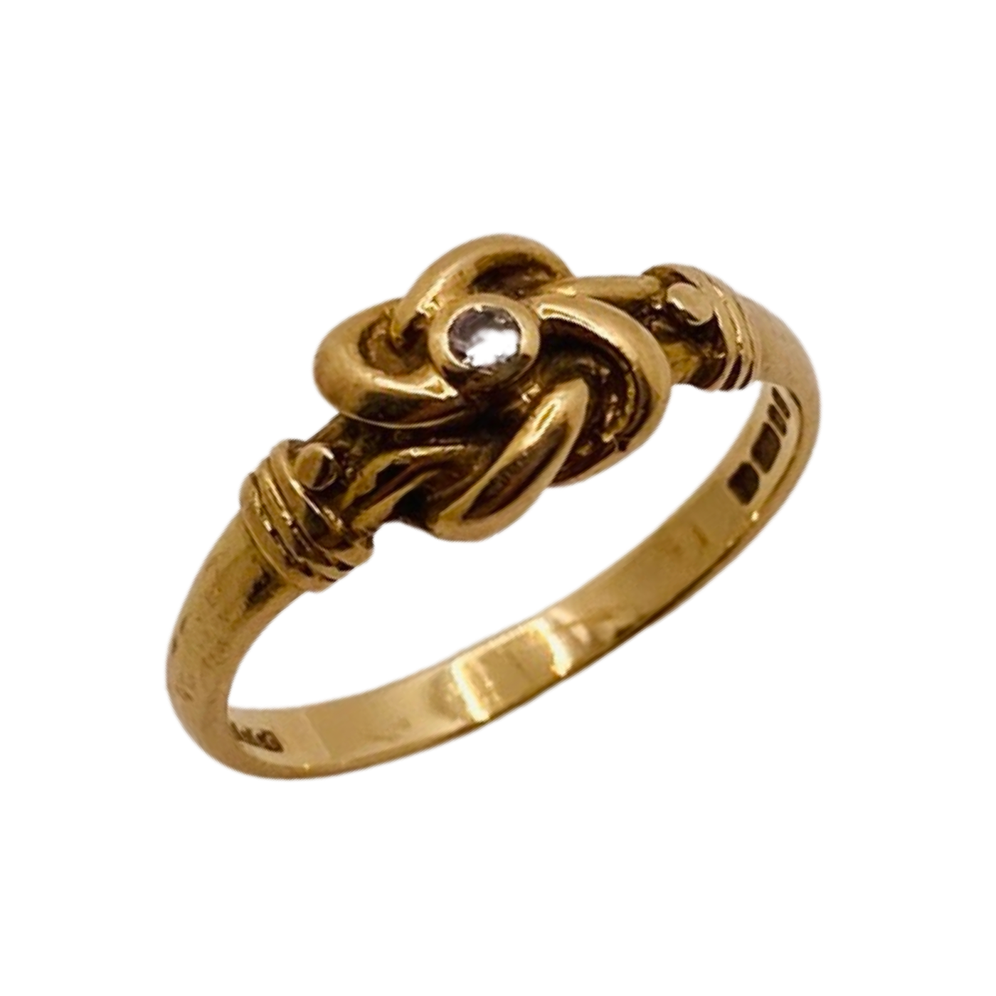 9ct Gold Vintage Diamond Knot Ring