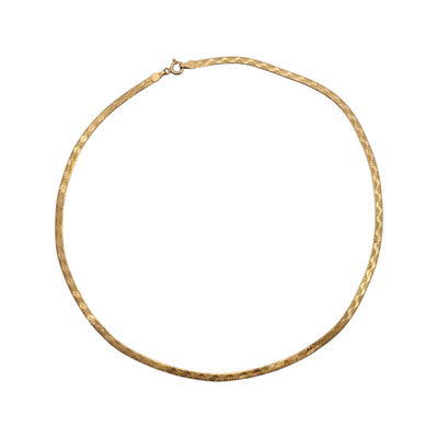 9ct Gold Double-Sided Herringbone Chain Necklace