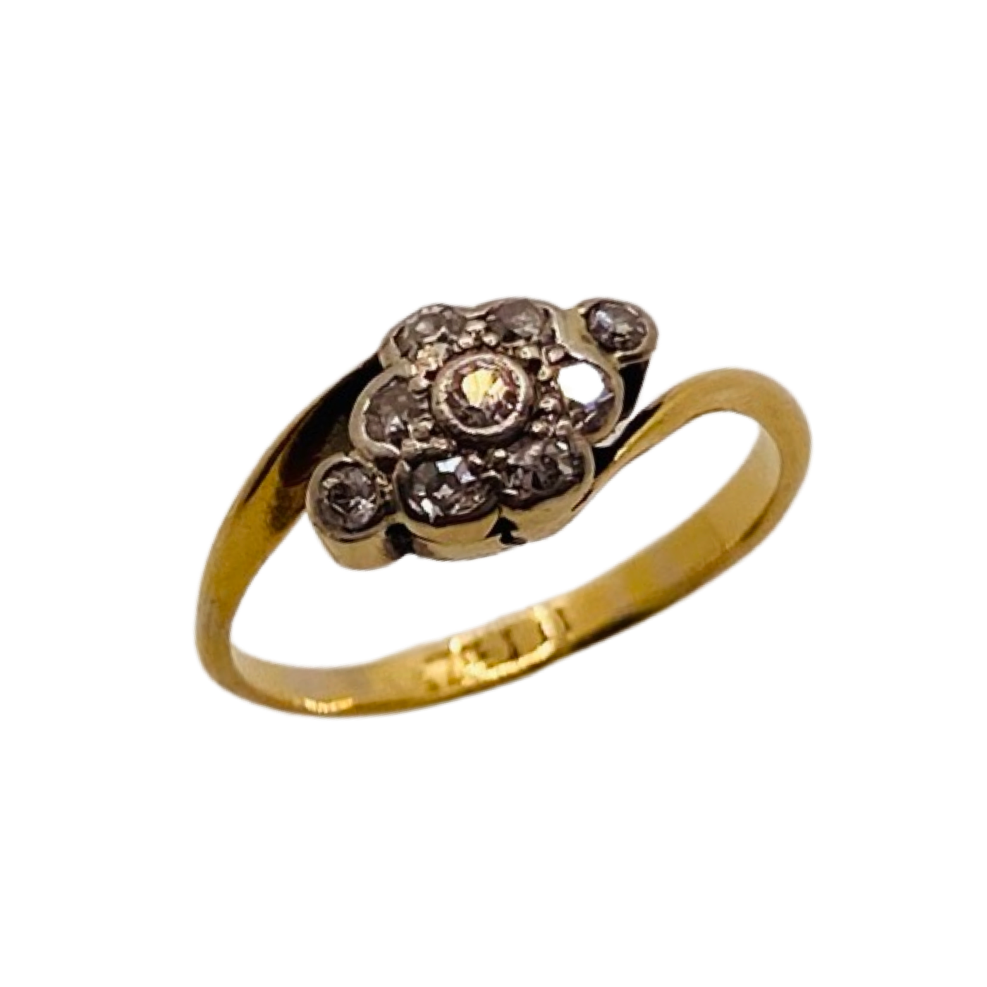 18ct Gold Diamond Daisy Cluster Ring