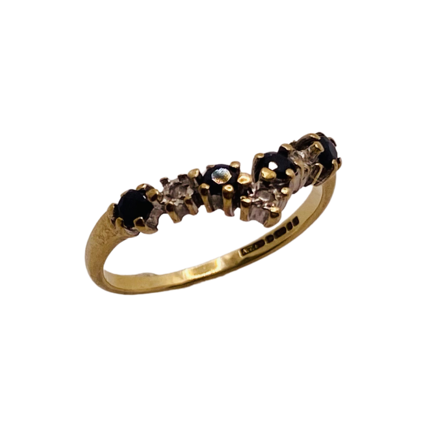 9ct Gold Sapphire and Diamond Ring