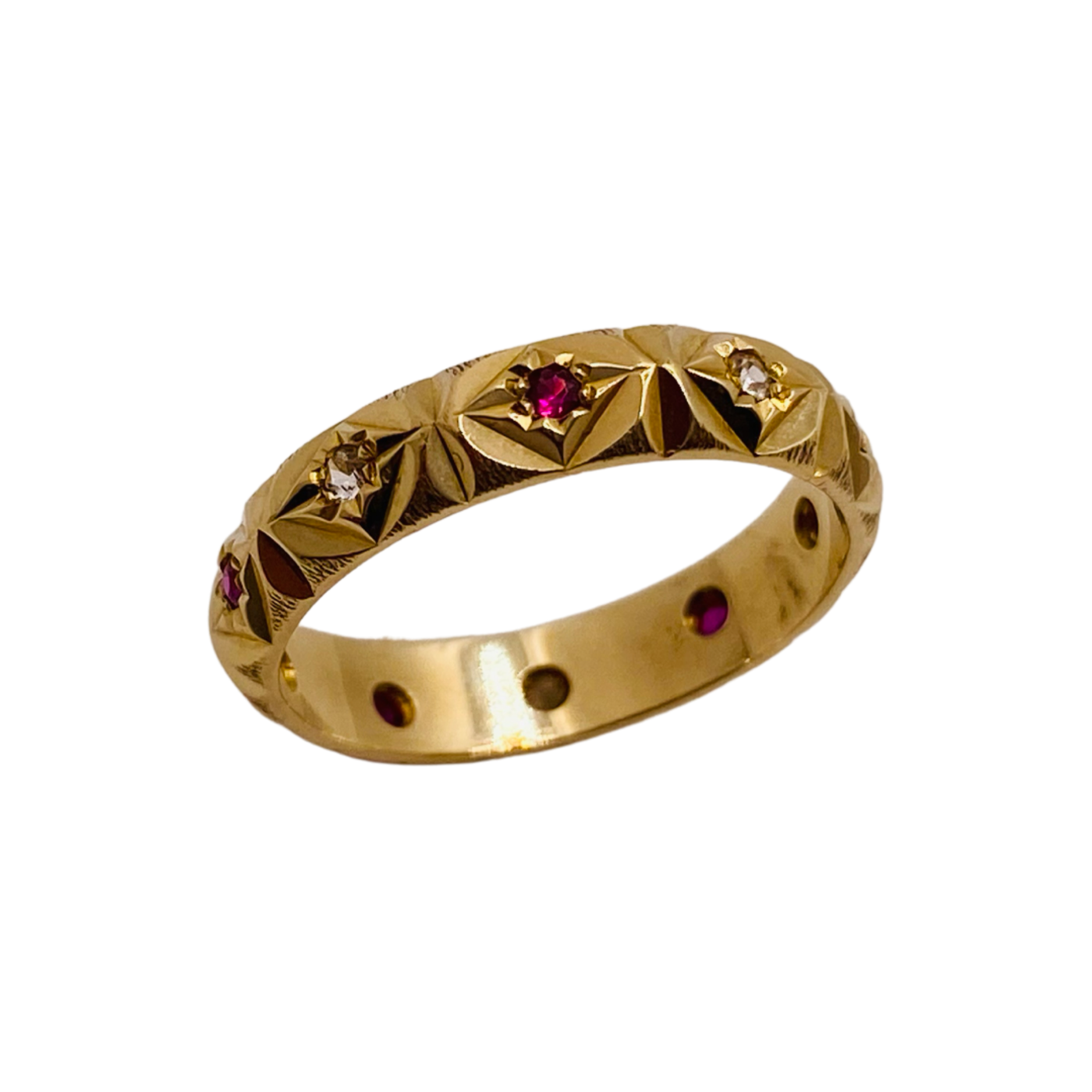 Ruby & Diamond 9ct Gold Eternity Ring