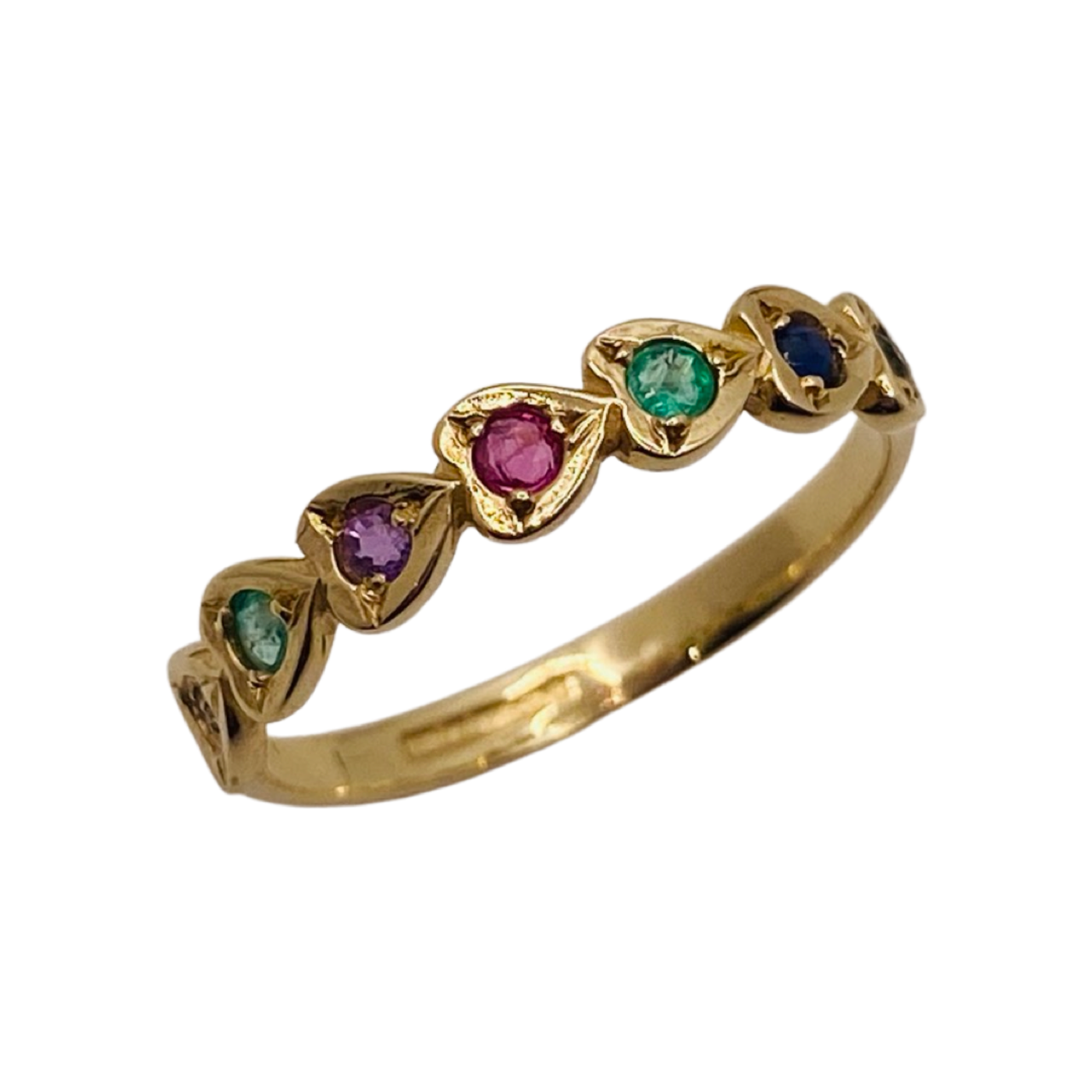 9ct Gold Vintage Hearts D.E.A.R.E.S.T Ring