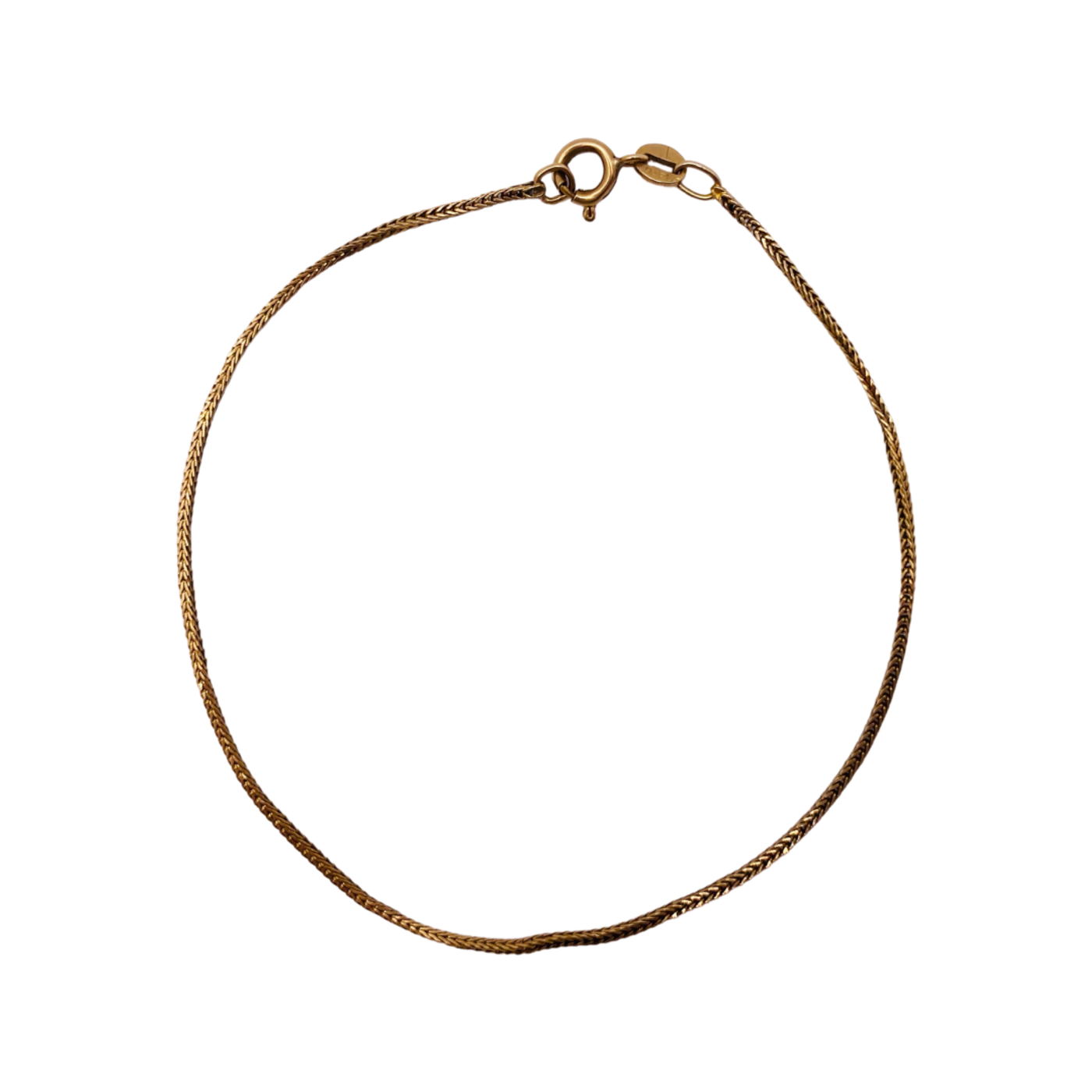 9ct Gold Fine Foxtail Chain Bracelet