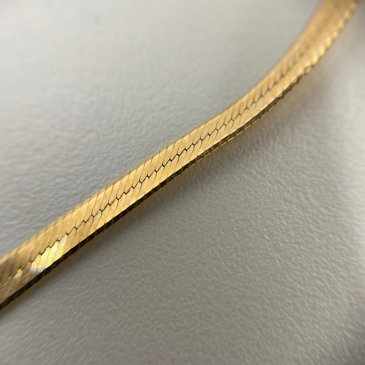 9ct Gold Flat Chain Herringbone Bracelet