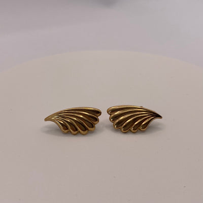 9ct Gold Fan Stud Earrings